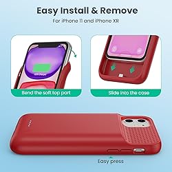QTshine Battery Case for iPhone 11/XR, 2024