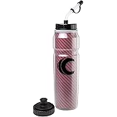 Cannon Sports 28oz Insulated Squeeze Water Bottle with Straw, Leak Proof Lids, 2 lids (Straw and Squeeze), Double Wall Insulation, Wide Mouth, BPA-Free (Red)