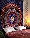 RAJRANG Large Hippie Mandala Tapestry 90x84 Inch Multicolor Bohemian Indian Dorm Tapestries Decor Psychedelic Wall Hanging Ethnic Decorative Urban Tapestry