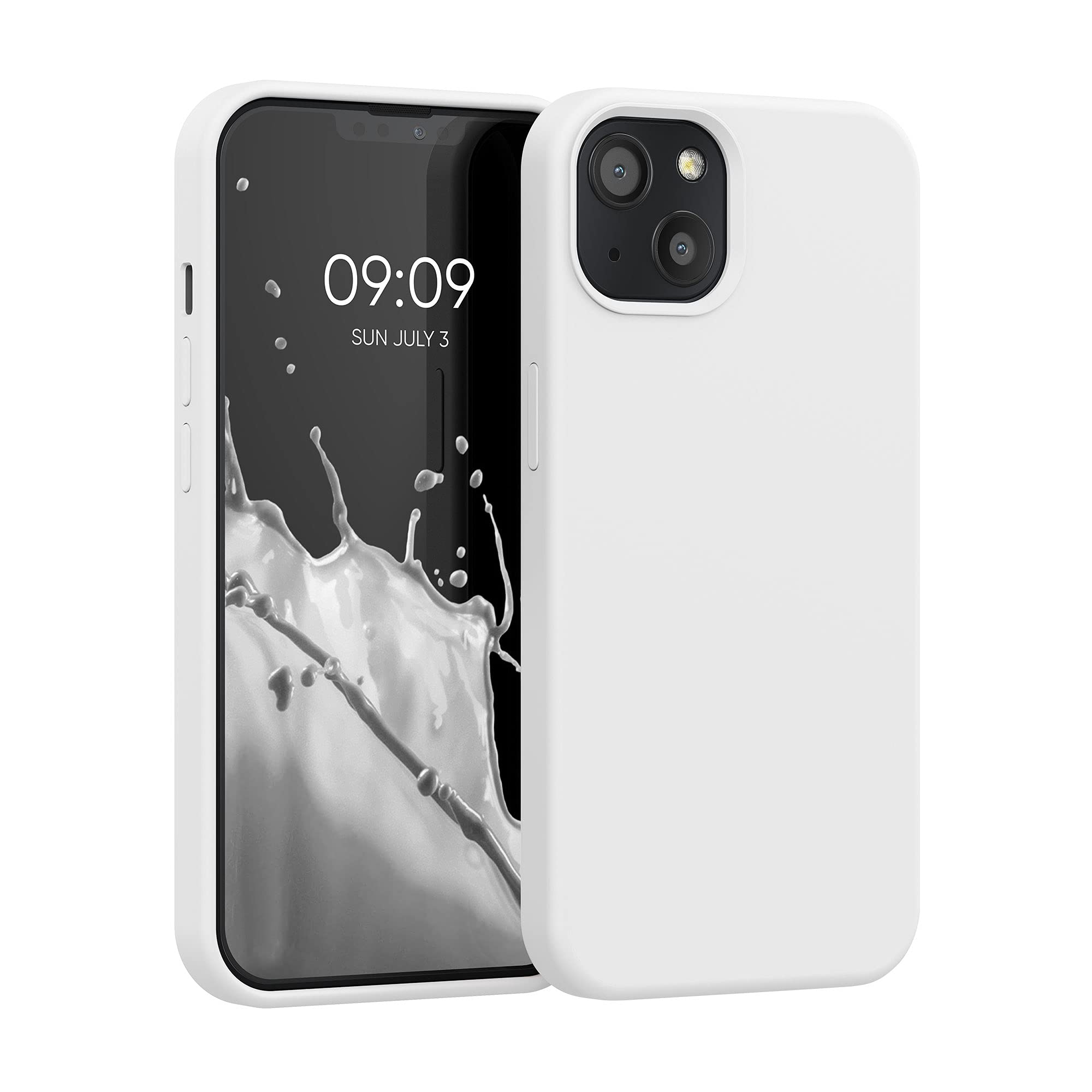 kwmobile Case Compatible with Apple iPhone 13 Case - TPU Silicone Phone Cover with Soft Finish - White — image 1