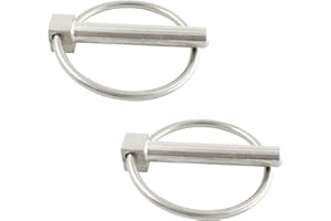 Adyoney 2 Pcs 5/16" x 2" Heavy Duty Lynch Pin, 304 Stainless Steel Linch Pin with Ring, Fit for Bike Farm Tractors Trailers Trucks (8mm x 50mm)