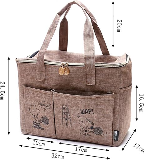Amazon Snoopy スヌーピー バッグ ミニトートバッグ ランチバッグ レディース キャラクター 大人 向け キッズ カバン トラベル ピクニックお弁当 通学 かわいい ランチバッグ ランチ巾着 ランチベルト オンライン通販