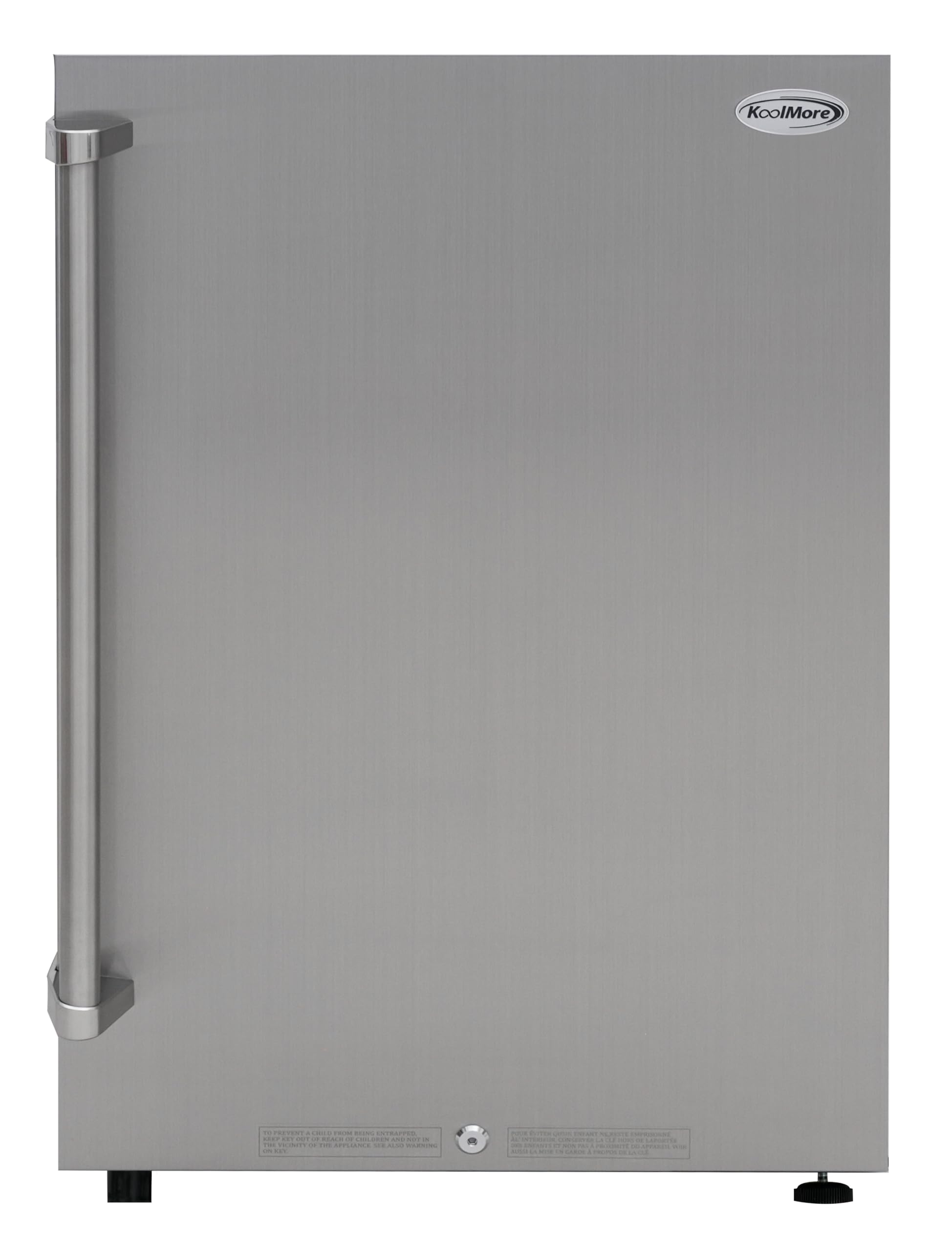 Photo 1 of ***DAMAGE AS SHOWN IN THE PHOTO***KoolMore KM-OKS-OFRC-44SS 21 in. Outdoor Refrigerator with IPX 4 Rating and Glass Shelves, 4.4 Cu. ft. in Stainless-Steel