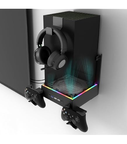 Wall Mount Xbox Series X Accessory Compatibility Wall Mount With Cooling  Charging Stand For Xbox Series X/S, Luckit