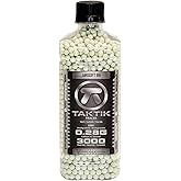 Taktik 0.28g 6mm Airsoft Green Tracer BBS BB Bio - Precision Grade Highly Polished Biodegradable - 3000 Rounds Bottle Airsoft