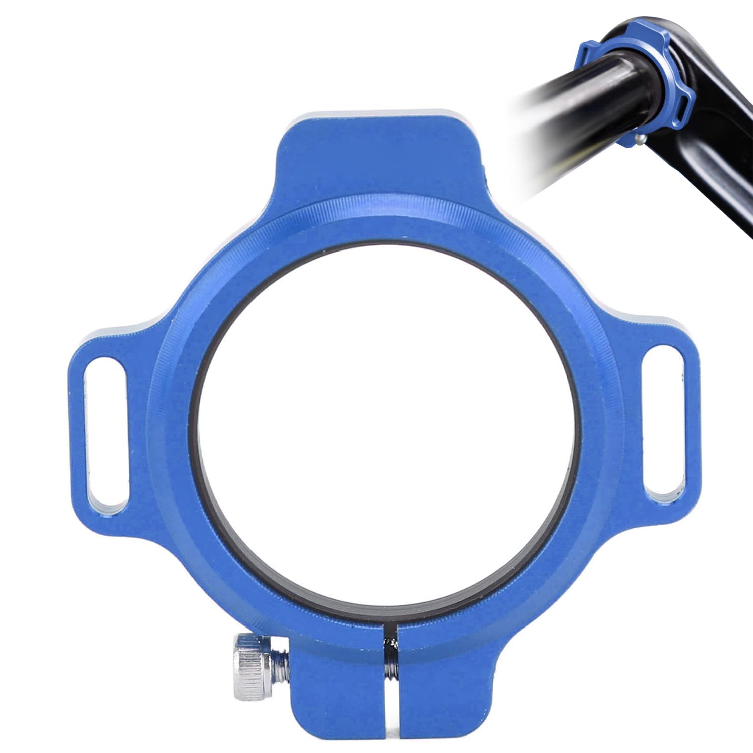 Tissting Preload Adjuster 28.99mm/1.14in Blue Aluminium Alloy Bicycle Crank Chainring Adjuster with Thread Ring and Adjuster, Cycling Bottom Bracket Adjuster
