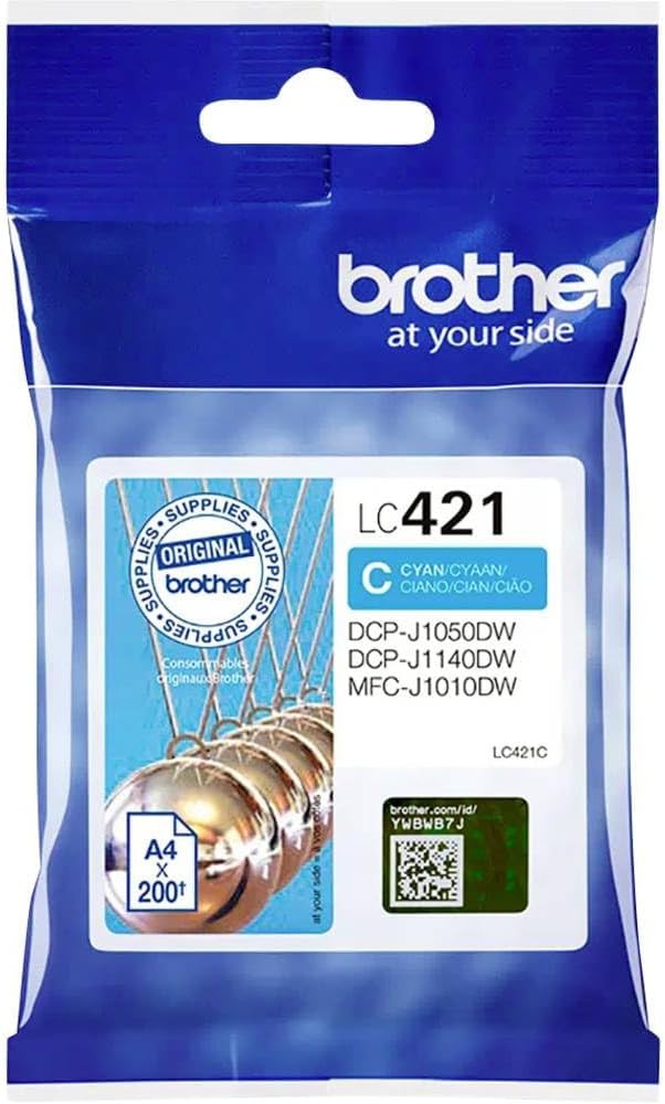 Brother LC421C Cyan Ink Cartridge Genuine Standard Single Pack