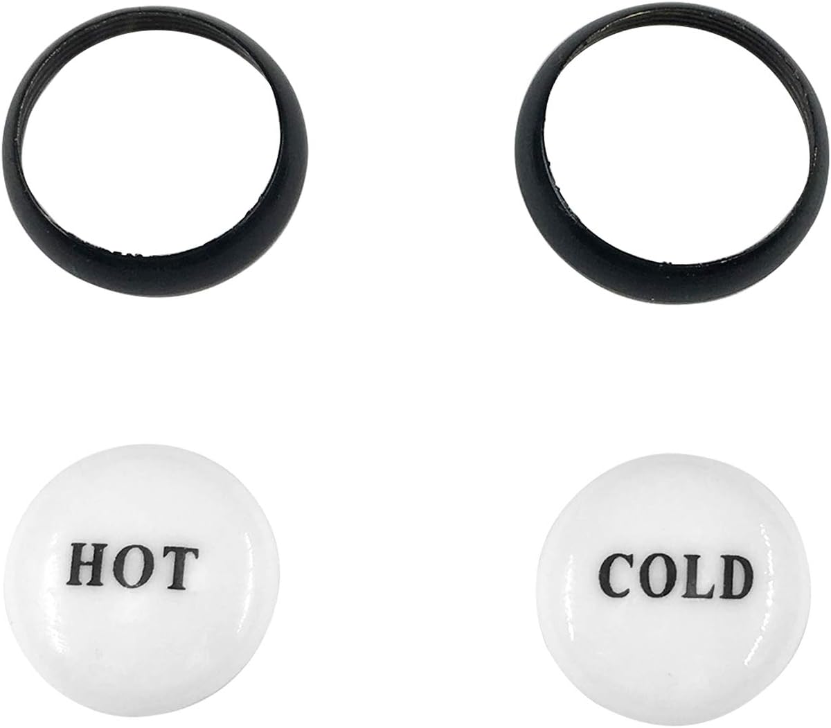 Hot and Cold Label Knobs for Brass Oil Rubbed Bronze Faucet Handle