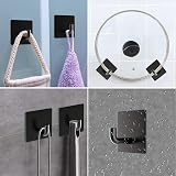 IZRA Self Adhesive Hooks 12 Pack Black Stainless Steel Waterproof Rustproof view 6
