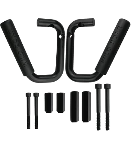 Amazon.com: Rough Country Front Black Steel Grab Handles for 07-18
