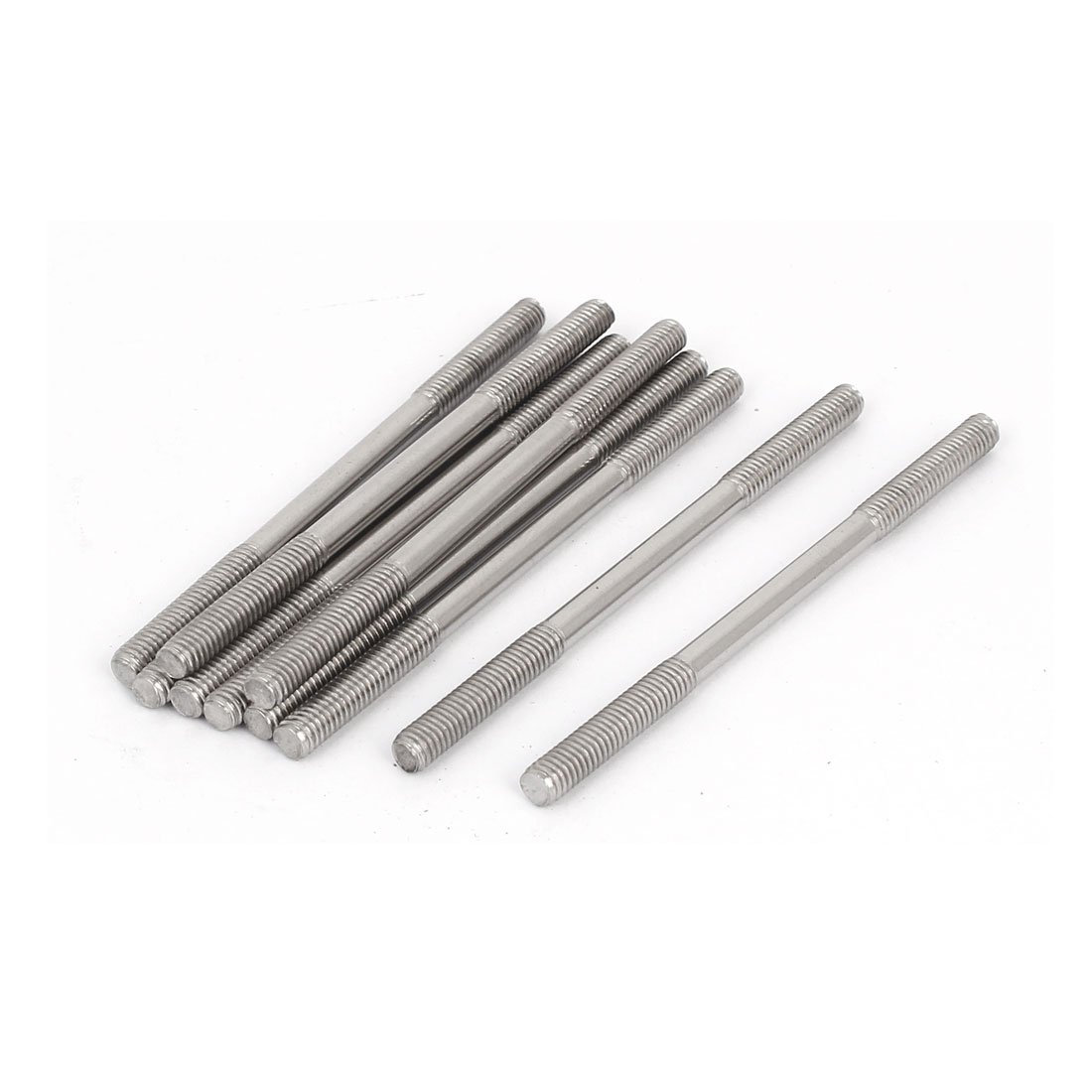 sourcingmap M4x70mm 304 Stainless Steel Double End Threaded Stud Screw Bolt 10pcs