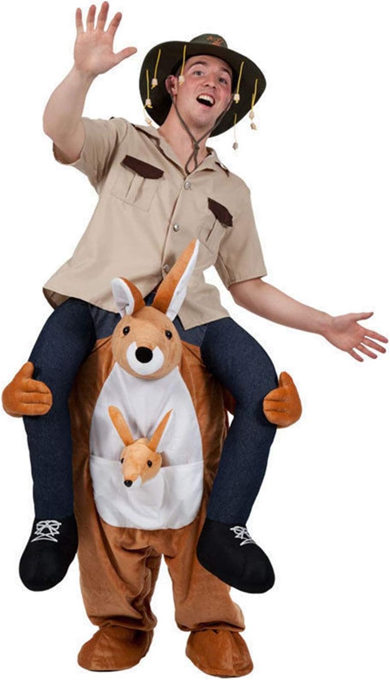 Kangaroo Shoulder Carry Halloween Costume Chritsmas Party Fancy Cosplay Funny Dress Suit
