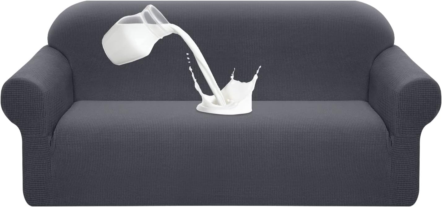 Slipcovers - Granbest Premium Water Repellent Sofa Cover High Stretch Couch Slipcover Super Soft Fabric Couch Cover (Gray, Large)