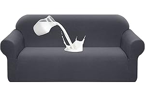 Granbest Premium Water Repellent Sofa Cover High Stretch Couch Slipcover Super Soft Fabric Couch Cover (Gray, Large)