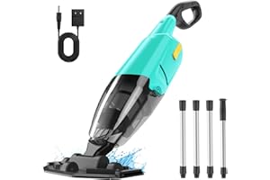 MUTAOMAY Cordless Rechargeable Pool Vacuum for Above & In-Ground Pools – 18GPM Suction, 90 Min Runtime, Fast 3H Charge, 69" Detachable Pole – Deep Clean for Spa, Hot Tub, Sand, Leaves, Debris (Green)