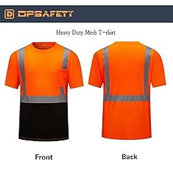 DPSAFETY High Visibility Shirts Quick Dry Safety T
