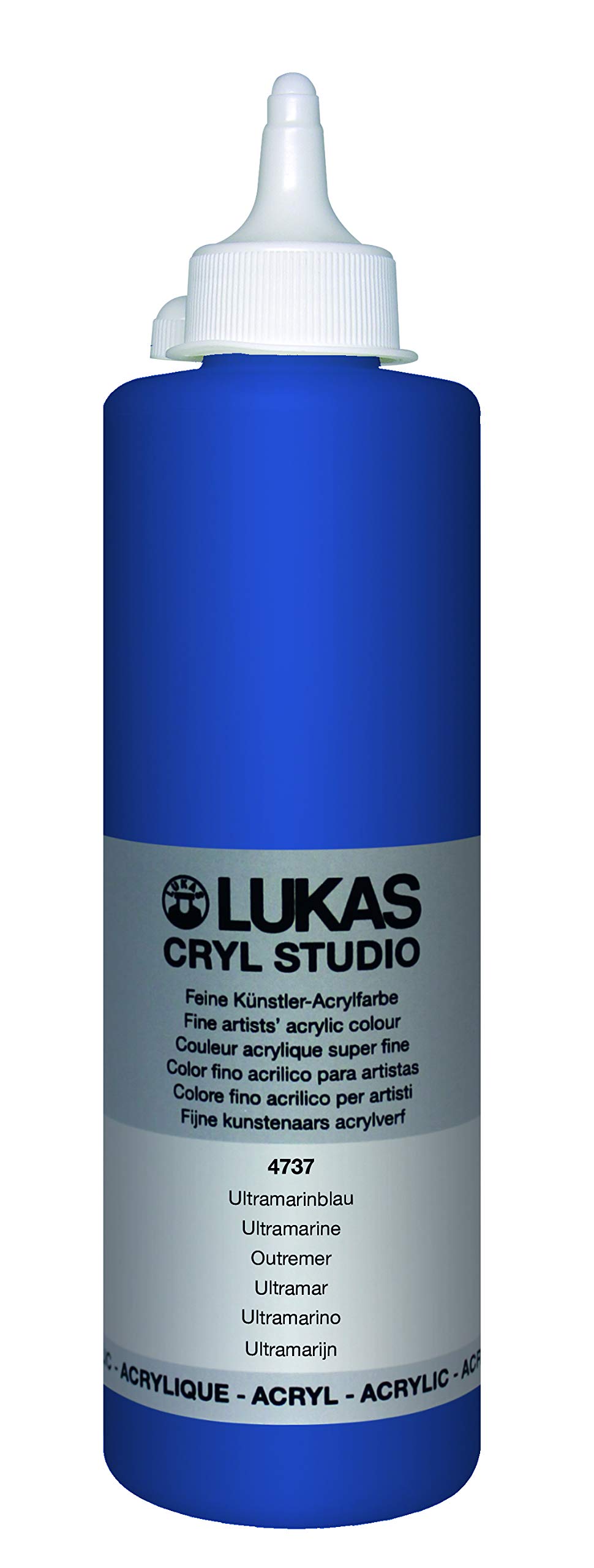 LUKAS Cryl Studio 500ml Premium Quality Acrylic Paint - Ultramarine Blue
