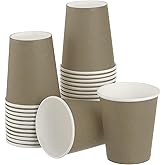 uxcell Colorful Disposable Paper Cups,30 PCS 9 OZ Creative Educational Toys Arts Craft Supplies, DIY Paper Cups for Parties (Brown)