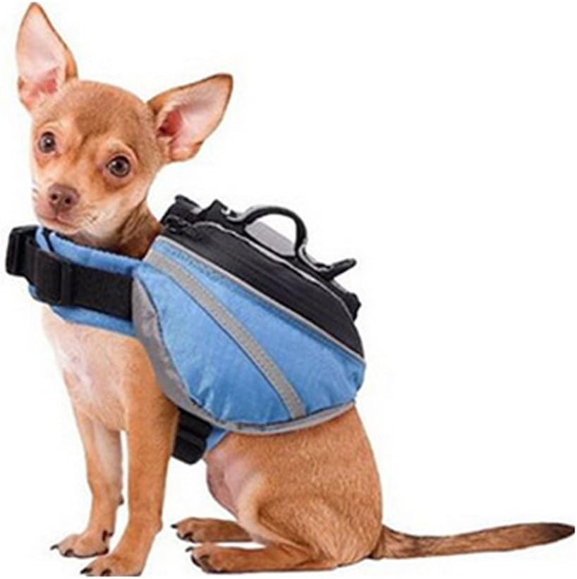 Saddle Bag Dog Backpack Adjustable Pet Carrier Hiking Camping Vest with
