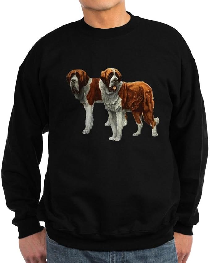 CafePress St. Bernard Sweatshirt (dark) Sweatshirt: Amazon.co.uk: Clothing