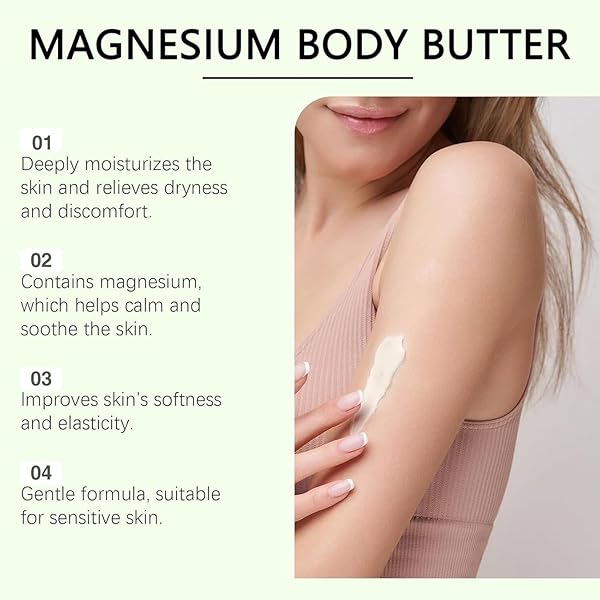 NEUROPATHY CREAM, 4OZ MAGNESIUM CREAM FOR NEUROPATHY,DEEPLY MOISTURIZES SKIN, KEEP SOFT SMOOTH, MAGNESIUM BUTTER FOR ALL SKIN TYPES