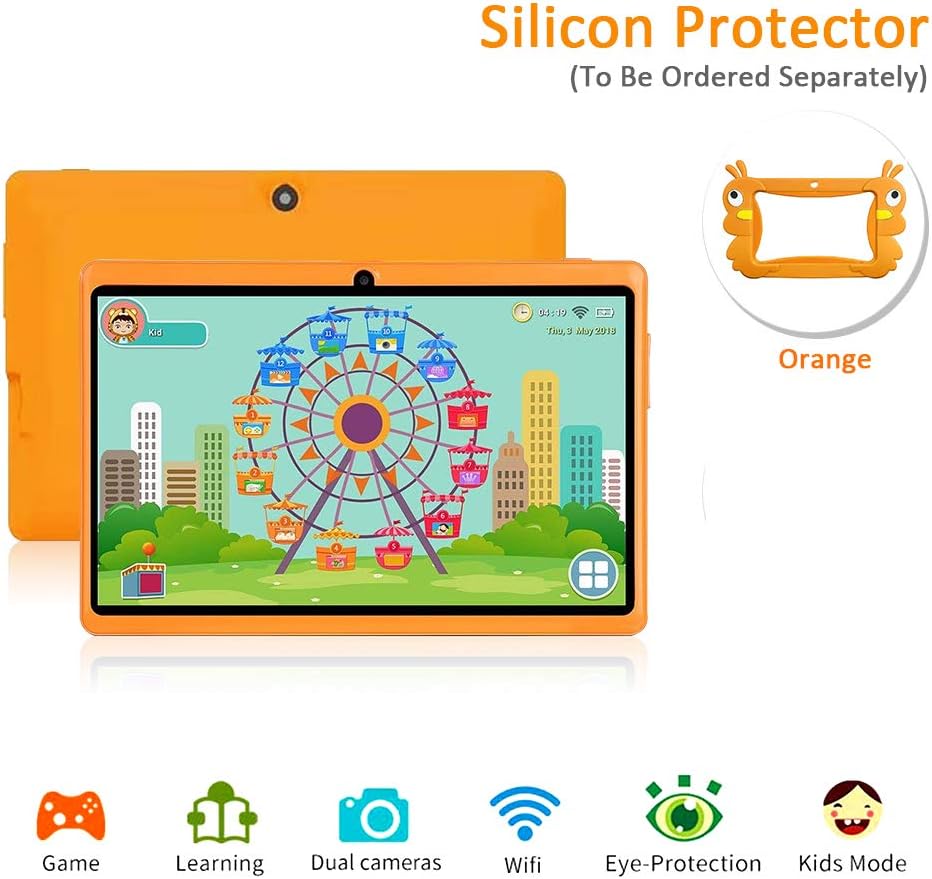 Kids Tablet Android 7 Kids Tablet with WiFi Toddler Tablet Kids Edition Tablet Childrens Tablet 1GB 16GB with Advanced Parental Control Google Play Store Bluetooth IPS Safety Protection Screen