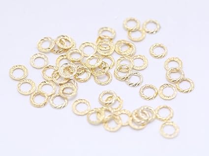 Amazon 紗や工房 メタルパーツ デザインリング 小 約3mm 約50個