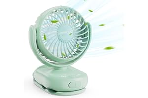 Momcozy Portable Stroller Fan with Clip | 4-Speed Mini-Fan for Carrier | Personal Fans Ultra Light 0.26lb | Gaps ≤4.5mm | Han