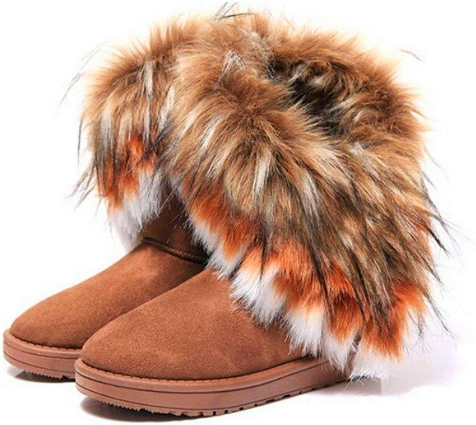 NOT Women's Winter Warm Snow Ankle Boots Knit Shoes