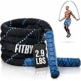 Weighted Jump Rope - 2.9lbs, 9.9 Feet Long Jump Ropes for Fitness, Home Workout Rope, Skipping Rope for Exercise, Total Body Workout Equipment, Durable Jumping Rope by Fitby