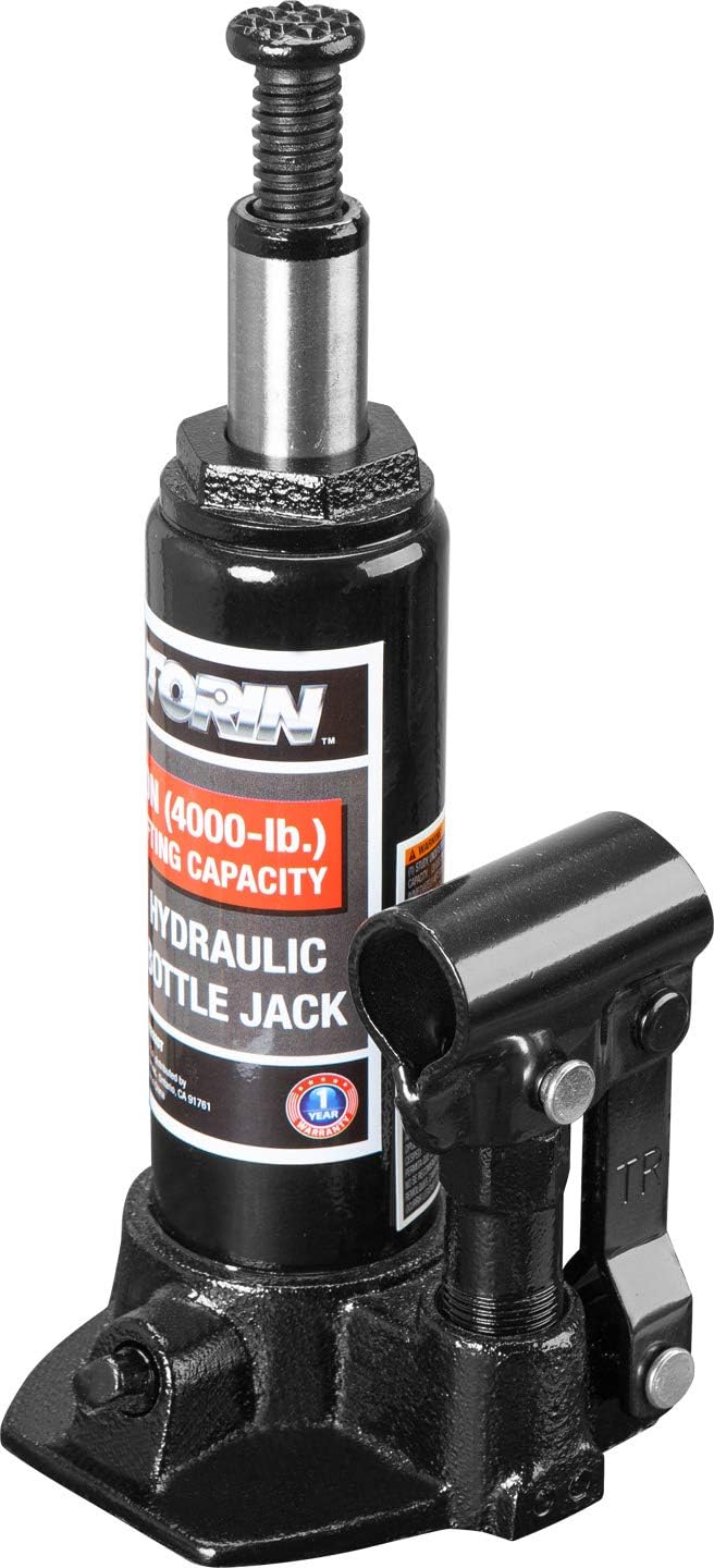 Torin TAM90203S Hydraulic Welded Bottle Jack with Blow Mold Carrying Storage Case, 2 Ton (4,000 lb) Capacity, Black: Automotive