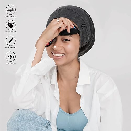 Hair Care The Slap Cap Satin Lined Sleep Cap Bamboo Silk Bonnet