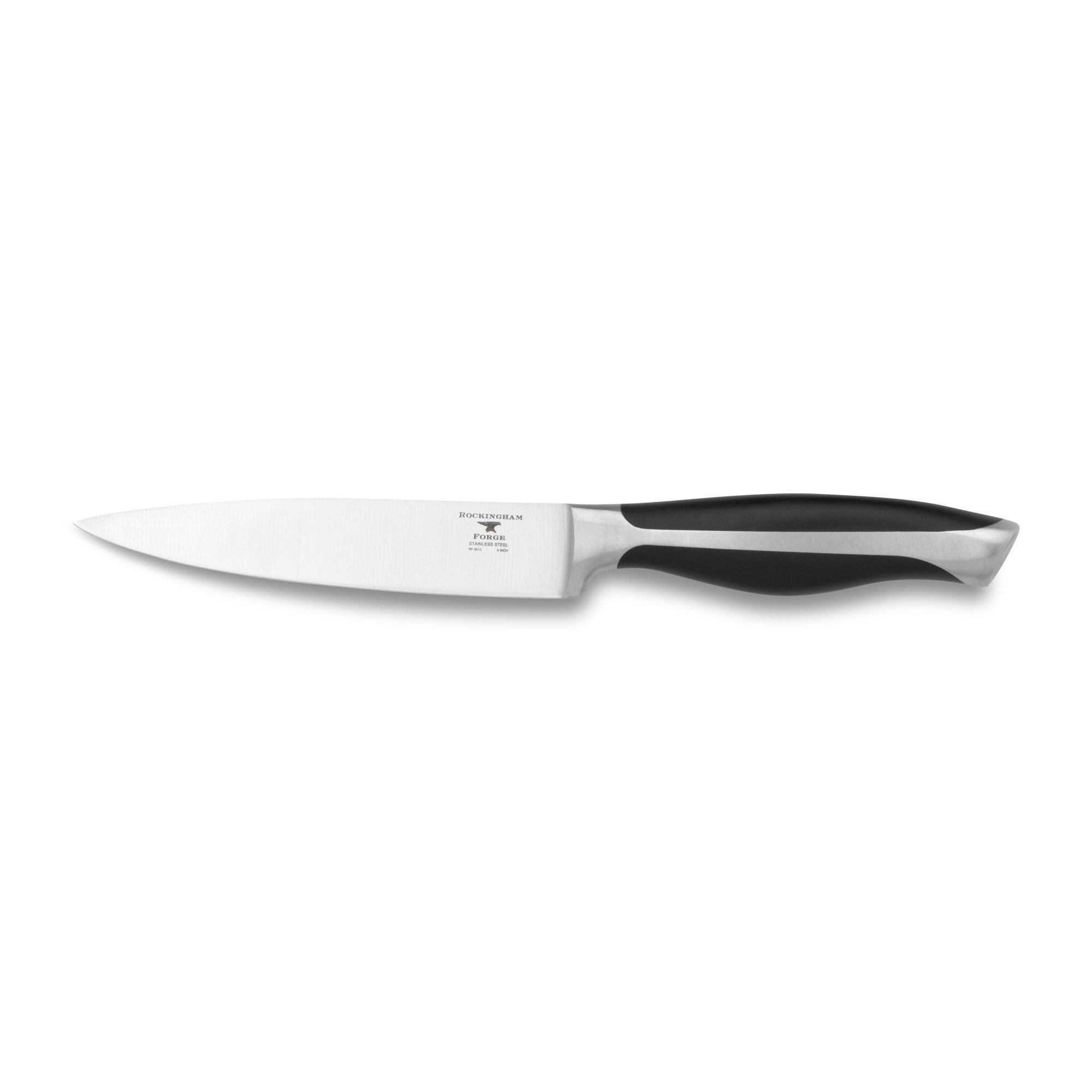 Rockingham Forge Essentials 5500 Series Sandwich Knife with Black POM Handles, Stainless Steel Blade, 6