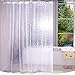 3D Waterproof Shower Curtain - Crazylynx Bath Tub Shower Curtain EVA Anti-Bacterial Anti-Mildew Bathroom Curtains Liner Set with 12 Hooks Gifts for Home Hotel School Men Women Kids Decorative Clear