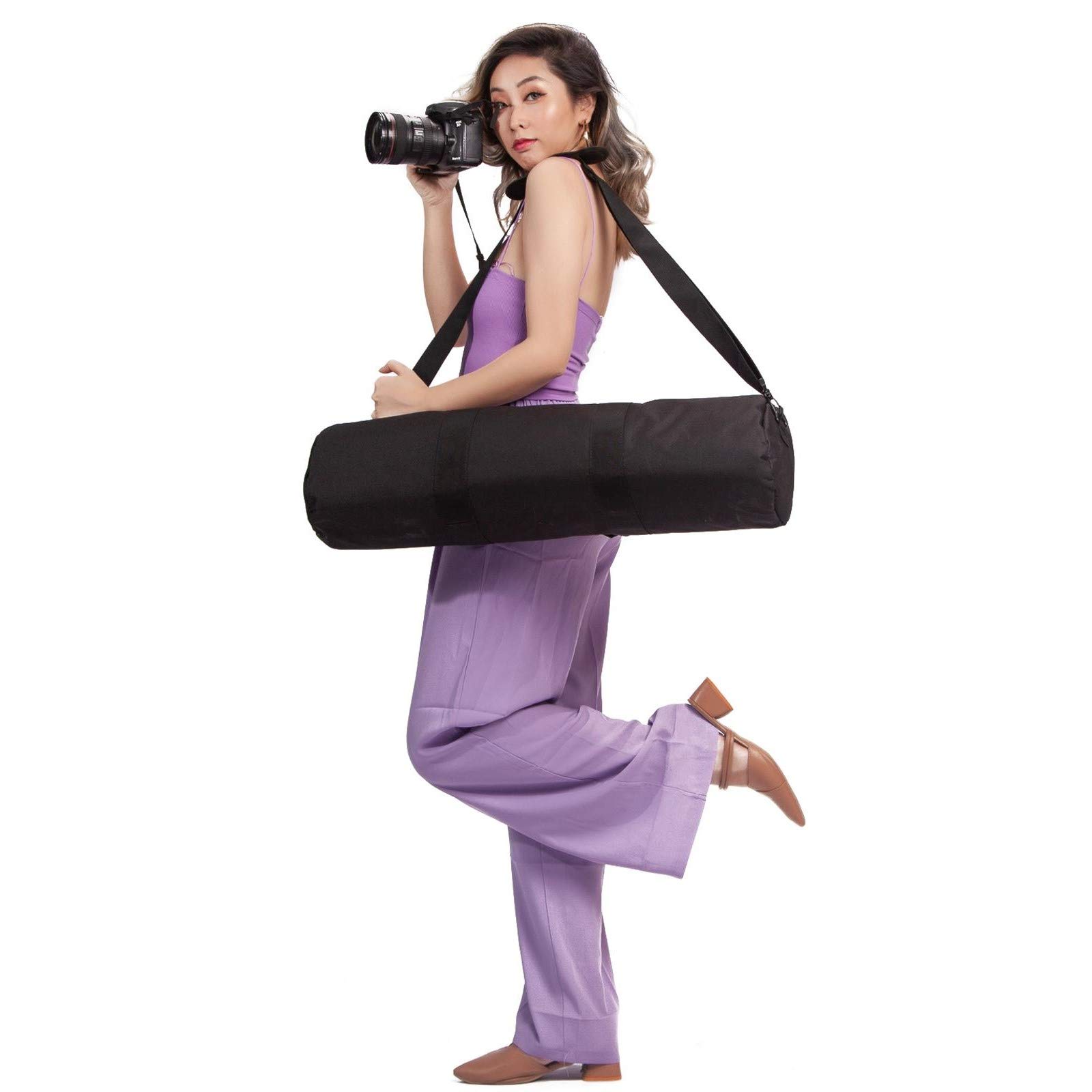 BOLLUMA Tripod Bag 28in Case Foam Padded1680D Nylon Adjustable Shoulder Strap, 70cm x 20cm Large Sturdy Storage Bag for Photography Equipment Monopod Light Stand