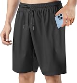 Aomig Mens Running Shorts Quick Dry with Zipper Pockets Elastic Waist view 8
