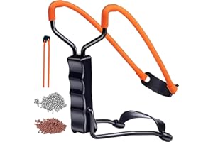 Professional Slingshot Set-A Classic Construction Shooting and Hunting Slingshot with a Sturdy Sling Shot Bow, 2 Packs of Sli