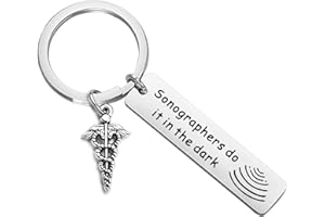 HOLLP Sonographer Gifts Medical Sonographer Ultrasound Student Gifts Sonographers Do It in The Dark Keychain