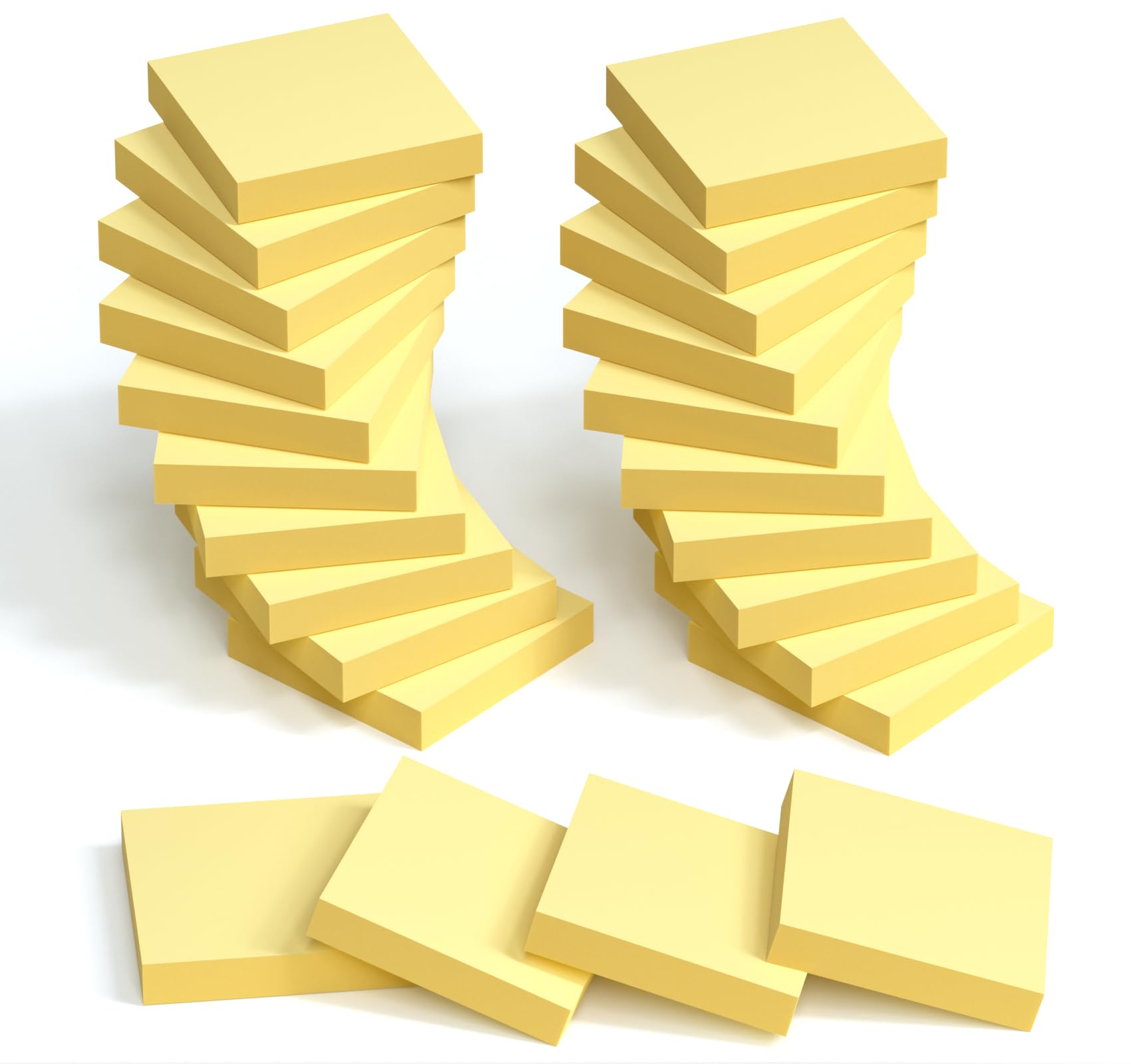 Photo 1 of (2400pcs) Yellow Sticky Notes Mini,2 x 2in Small Sticky Notes,24 Pack Notes Pads Memo Pads,100 Sheets/Pad Strong Self-Adhesive Notes Easy to Post for Home, Office, School, Clean Removal