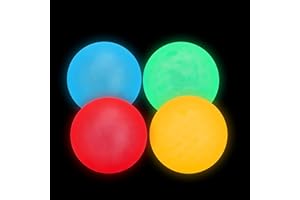 JYUOZI Sticky Ceiling Balls, Glow in The Dark Toys Sticky Balls for Relax, Thickening and Brightening, Stress Relief Sticky Glow Balls Stick to The Ceiling for Children and Adult(4PCS, 2.5inch)