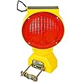 Solar Industrial Warning Lights,Wireless Waterproof Rechargeable Safety Barricade Warning Lights,Traffic Signal Flashing 2 Sided Visibility Amber LED for Road Construction and Vehicle Emergency