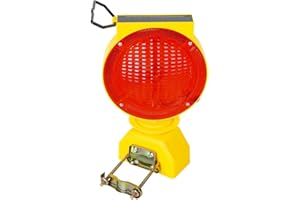 NPKRRSK Solar Industrial Warning Lights,Wireless Waterproof Rechargeable Safety Barricade Warning Lights,Traffic Signal Flashing 2 Sided Visibility Amber LED for Road Construction and Vehicle Emergency