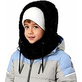 Kids Balaclava Winter Ski Mask for Boys Girls, Windproof Face Masks Hooded Scarf Cold Weather Gear Neck Warmer Hat