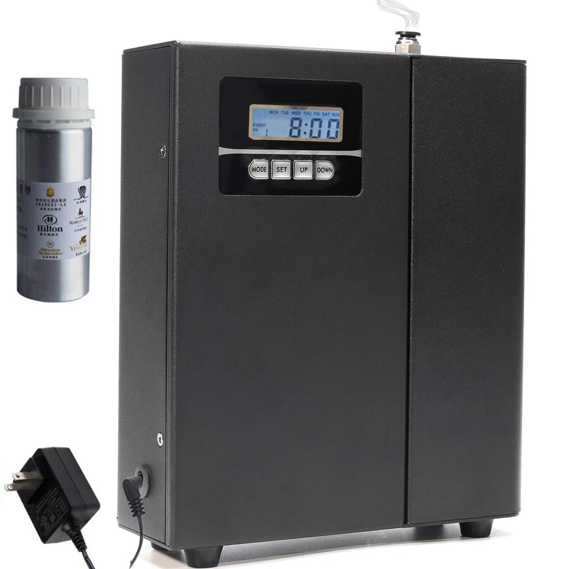 Kevinleo Air Scent Machine 100ml Free oil,3 years Warranty,Waterless,Flexible Timer Setting,HVAC,860-1,100 sq.ft,Powerful Mist,Cover 860-1,100 sq.ft. Area,7''(L)x2.5''(W)X9''(H),12V US,Aroma Diffuser