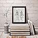 Anatomical Human Skeleton - Printed on Upcycled Vintage Dictionary Paper - 8