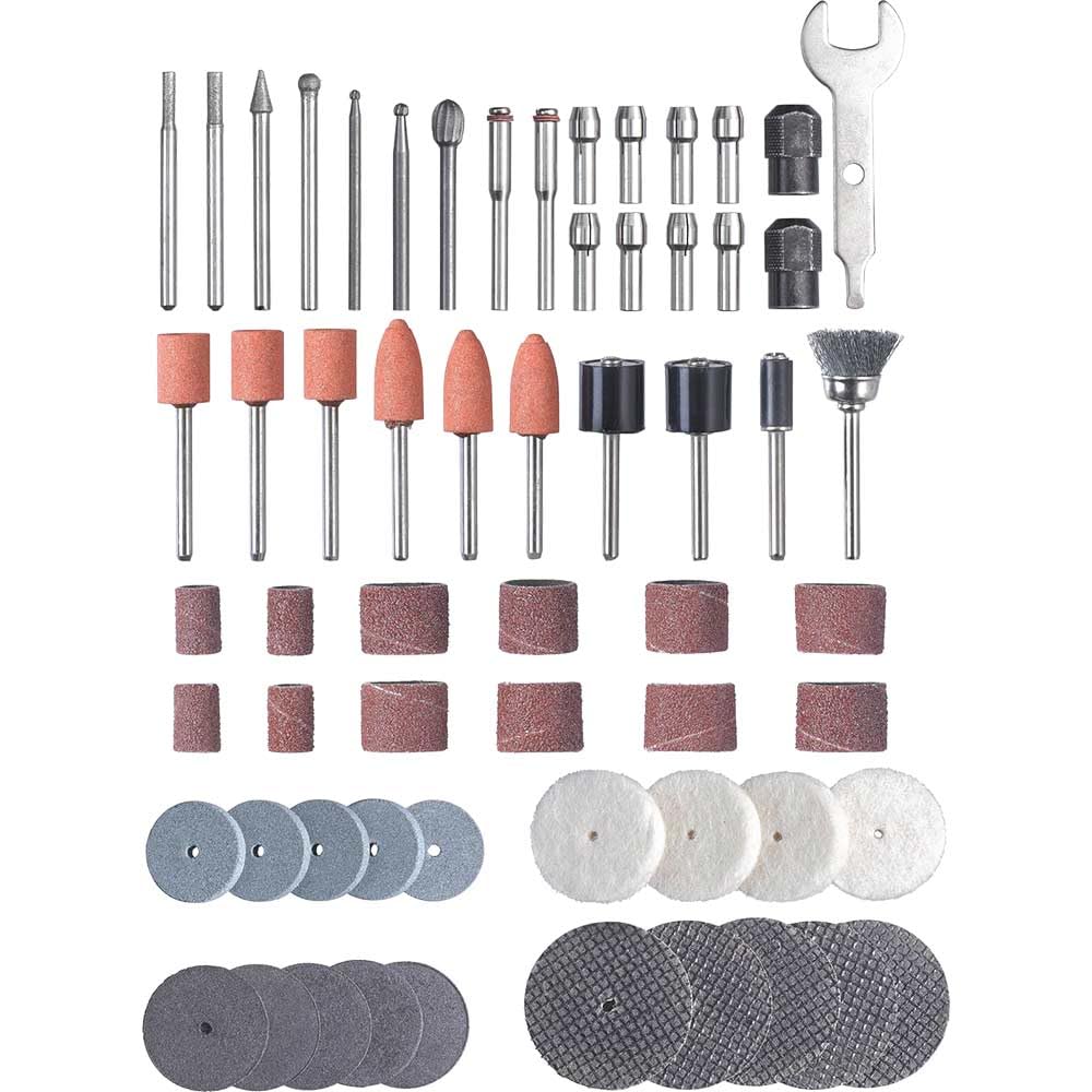 Original Einhell 61-Piece Engraving Set as Accessory for Grinding and Engraving Tools (61-Piece Accessory Set, Suitable for Einhell Grinding and Engraving Tool TC-MG 135 E)