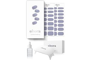 ohora Semi-Cured Gel Nail Strips Value Set (N Cream Cloud Starter Kit) Includes Full Size Lamp and Mini Remover, Salon-Quality, Long Lasting, Easy to Apply & Remove