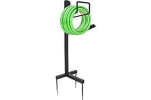 Sageme Hose Stand,Freestanding Hose Holder Hose Hanger, Heavy Duty Metal Hose Holders, Hook for Garden Hose/Expandable Hose/Hose Reel/Water Hose/Pocket Hose/Flexable Hose (100 Ft)