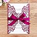 ponatia 25PCS 5.12 x 7.1 '' Laser Cut Wedding Invitations Cards with Envelopes for Wedding Bridal Shower Engagement Birthday Invite (Burgundy)