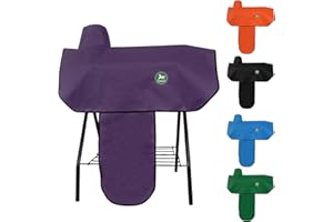 Paloura Western Saddle Cover|Saddle Cover with 6 Elastic Straps|Waterproof and Tear-Resistant Oxford Fabric Saddle Covers for Western Horse Saddle for Most Full-Size Western Saddles-Purple